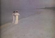 Peter Severin Kroyer Summer Evening on the Southern Beach (nn03) oil painting
